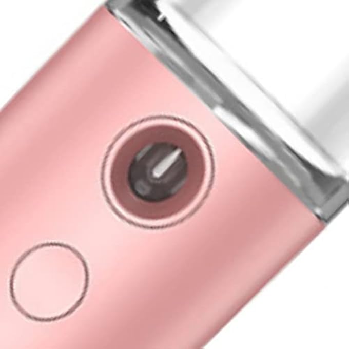 Yechiry NANO FACIAL MIST SPRAYER PORTABLE ABS HYDRATING FACE HUMIDIFIER FOR SKIN MOISTURIZATION, USB CHARGING, MINI SIZE FOR ON-THE-GO USE (ROSEATE) - Image 2